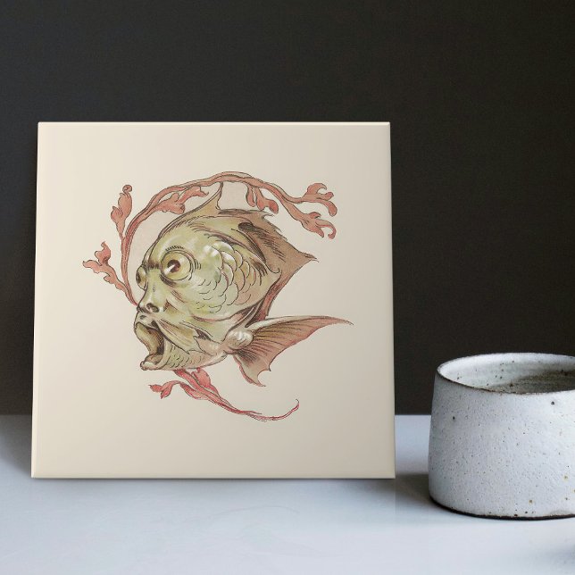 Fantastische Kreatur Bezaubernder Jugendstil-Seder Fliese (Von Creator hochgeladen)