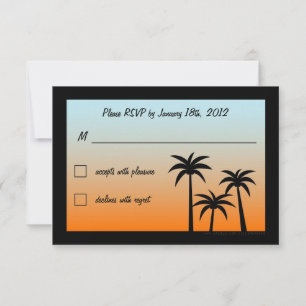 Fantastische Las Vegas Hochzeit RSVP Karte