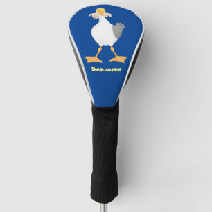 Fantastische Möwe mit Pommes frites Cartoon Golf Headcover