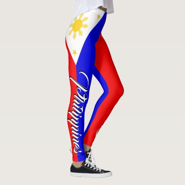 Fantastische Philippinen-Flagge Leggings (Rechts)