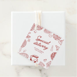 Fantastische Pizzeria Baby Dusche Geschenkanhänger