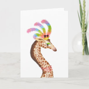 Fantastische Regenbogengiraffe Karte