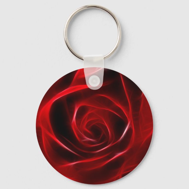 Fantastische Rote Rose Schlüsselanhänger (Vorderseite)