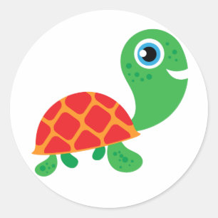 Fantastische Schildkröte Runder Aufkleber