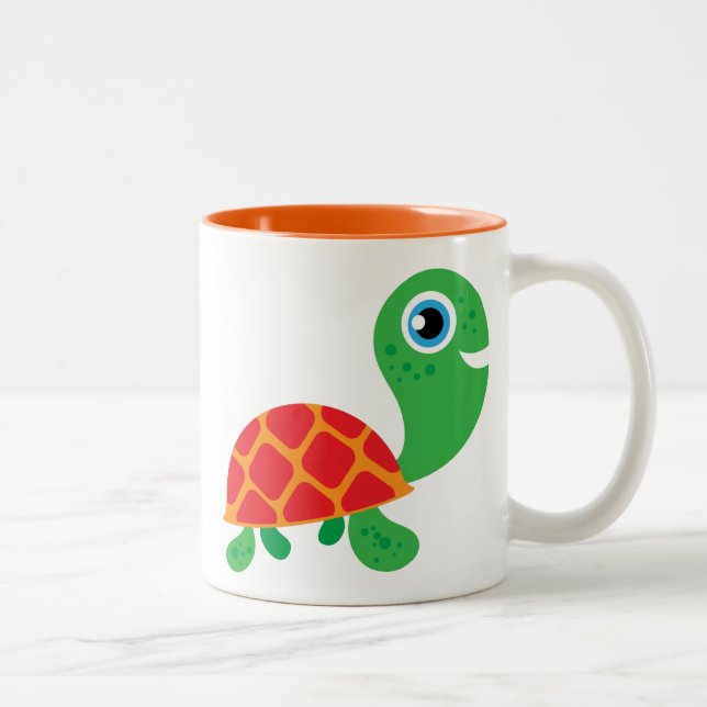 Fantastische Schildkröte Zweifarbige Tasse (Rechts)