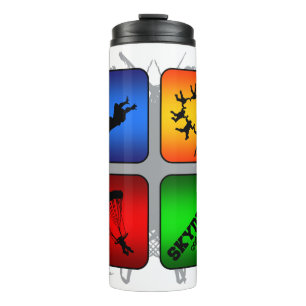 Fantastische Skydiving städtische Art Thermosbecher