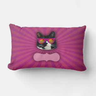 Fantastische Sonnenbrille Tuxedo Katze Spaß Kunst Lendenkissen