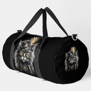 Fantastische Steampunk-Katze Duffle Bag