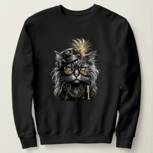 Fantastische Steampunk-Katze  Sweatshirt