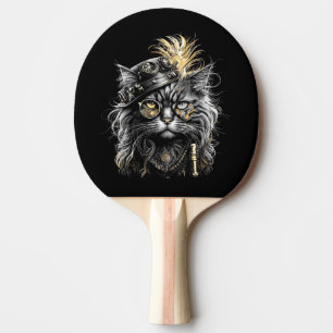 Fantastische Steampunk-Katze  Tischtennis Schläger