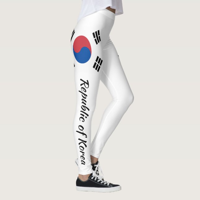 Fantastische Südkorea-Koreaner-Flagge Leggings (Rechts)