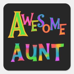 Fantastische Tante T-shirts und Geschenke Quadratischer Aufkleber