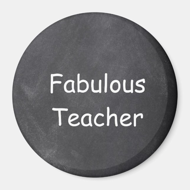 Fantastische Teacher Chalkboard Design Geschenk Id Magnet (Vorne)