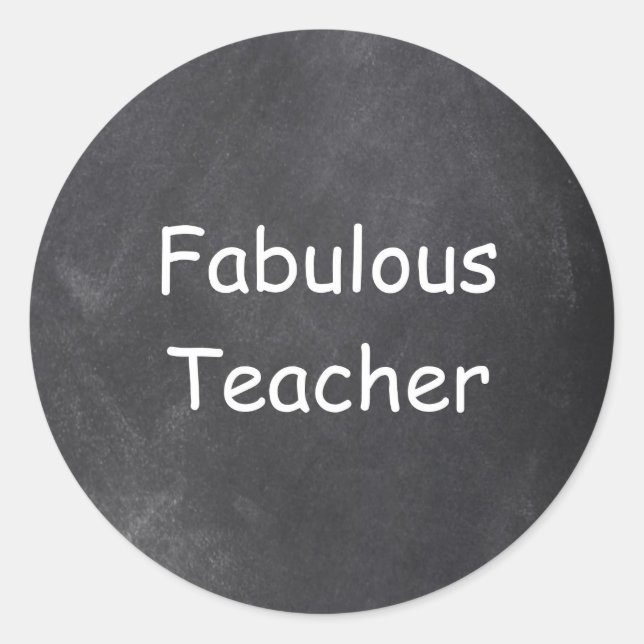 Fantastische Teacher Chalkboard Design Geschenk Id Runder Aufkleber (Vorderseite)