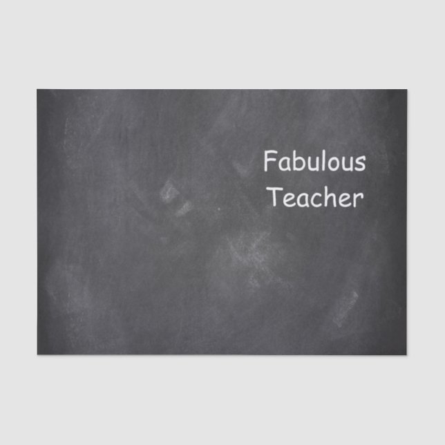 Fantastische Teacher Chalkboard Design Geschenk Id Seidenpapier (Vorderseite)