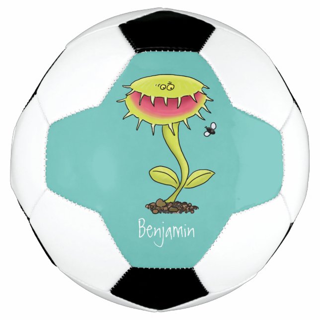 Fantastische Venus Fliegenfalle Pflanze Cartoon Fußball (Vorderseite)