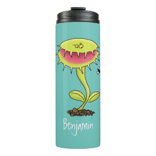 Fantastische Venus Fliegenfalle Pflanze Cartoon Thermosbecher