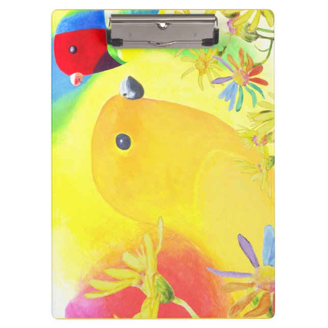 Fantastische Vögel Klemmbrett (Vorderseite)