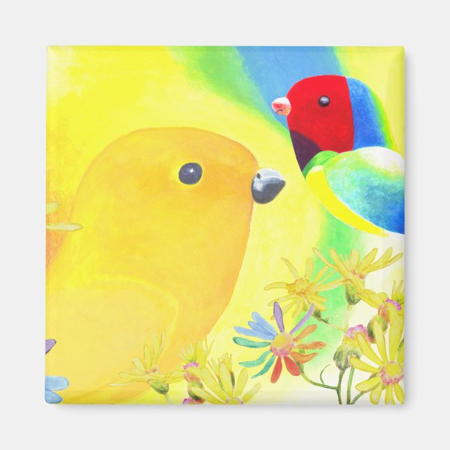 Fantastische Vögel Magnet (Vorne)