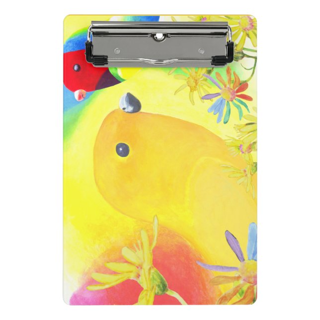 Fantastische Vögel Mini Klemmbrett (Vorderseite)