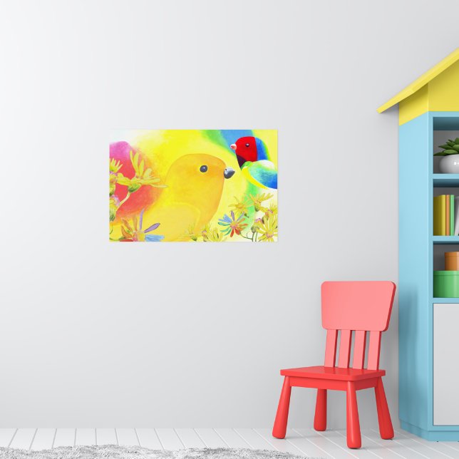 Fantastische Vögel Poster (Kinderzimmer 1)