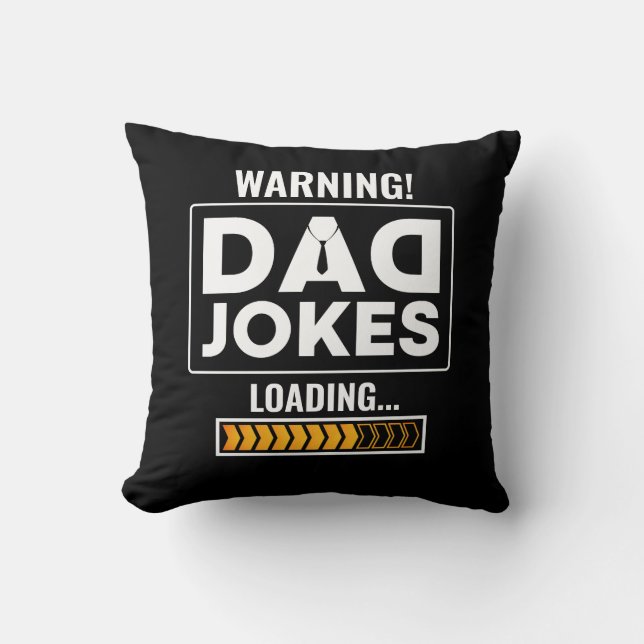 Fantastische Warnung! Vater Joke Upload Throw Kiss Kissen (Vorderseite)
