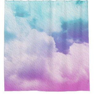 fantastische weiche Wolke mit pastellfarbenem Farb Duschvorhang