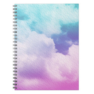 fantastische weiche Wolke mit pastellfarbenem Farb Notizblock
