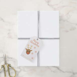 Fantastische Weihnachtsschnepfe Rosa Gold Geschenkanhänger