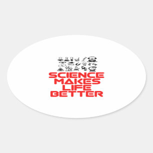 fantastische WISSENSCHAFTS-Entwürfe Ovaler Aufkleber
