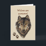 Fantastische Wolf-Tier-Tiersohn-Geburtstag Karte<br><div class="desc">Wölfe sind fantastisch.  Gerade wie Sie,  Sohn.   Alles Gute zum Geburtstagsohn fantastisches!  Aquarellwolf</div>