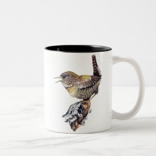 Fantastische Zaunkönig-Tasse Zweifarbige Tasse