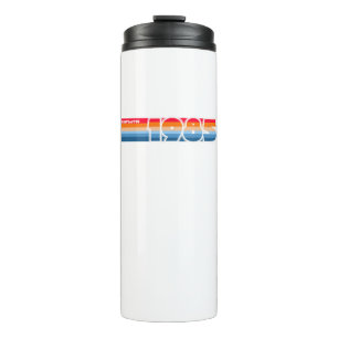 Fantastischer 85 Retro Streifen Thermosbecher