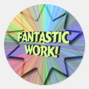 Fantastischer Arbeitsticker Runder Aufkleber