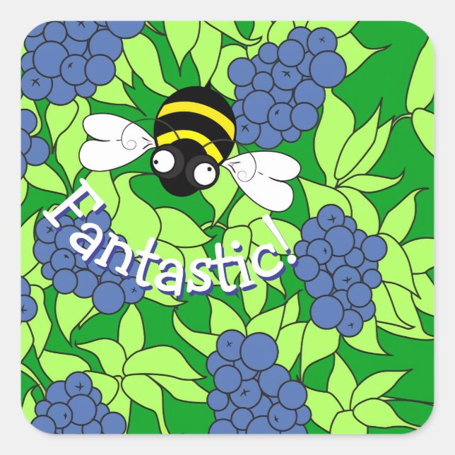 Fantastischer Bienenaufkleber Quadratischer Aufkleber (Vorderseite)