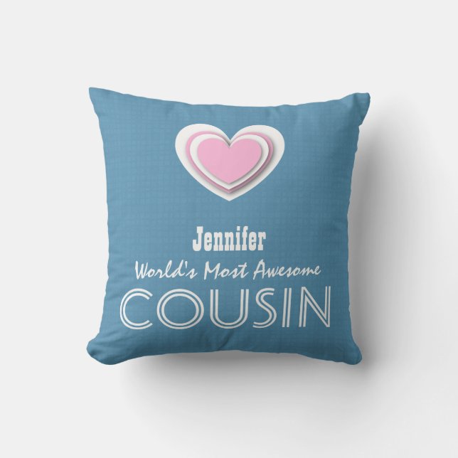 Fantastischer COUSIN blauer rosa Pastellstern und Kissen (Vorderseite)