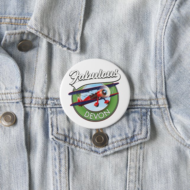 Fantastischer Devon-Reise-Patch. Button (Beispiel)