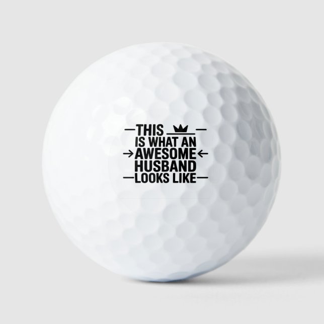 Fantastischer Ehemann Grafik-Typografie Golfball (Vorderseite)
