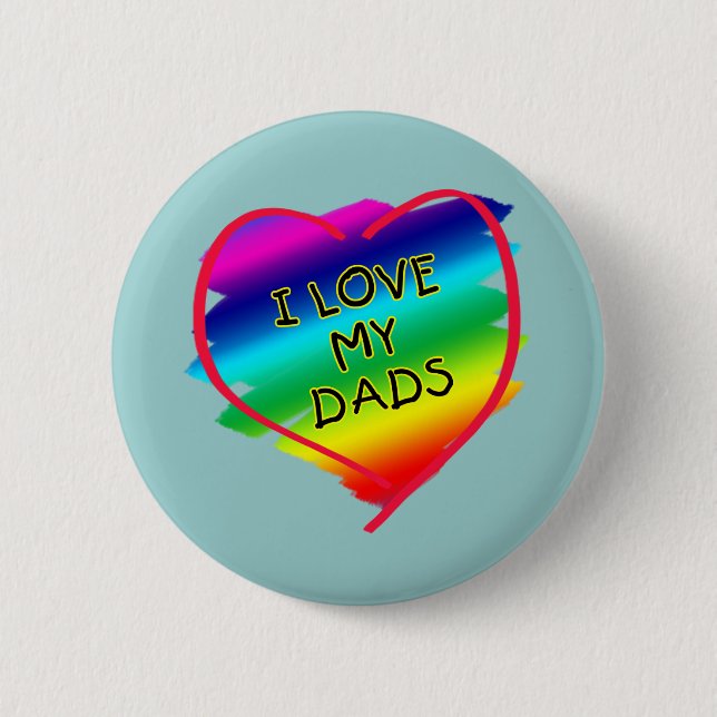 Fantastischer Entwurf für homosexuelle Väter Button (Vorderseite)