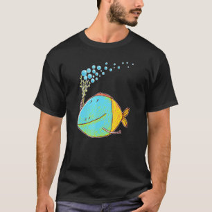 Fantastischer, feiner, farbenfroher Fisch mit Blas T-Shirt