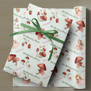 fantastischer Garten-Feengirl-Geburtstag individue Geschenkpapier