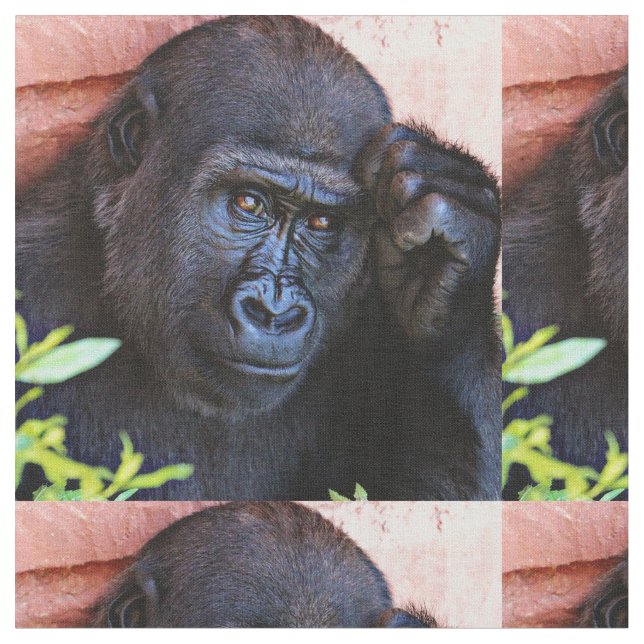 fantastischer Gorilla 1215P Stoff (Nahaufnahme)
