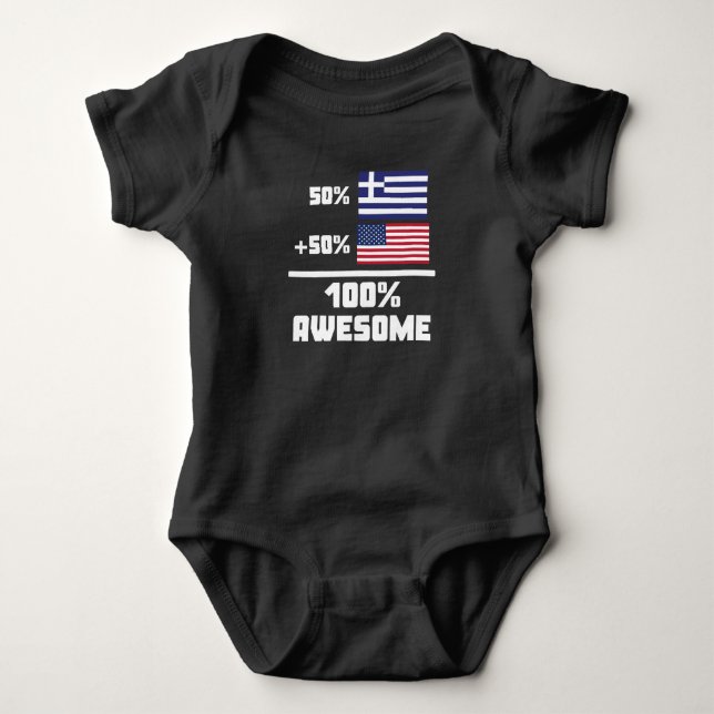 Fantastischer griechischer Amerikaner Baby Strampler (Vorderseite)