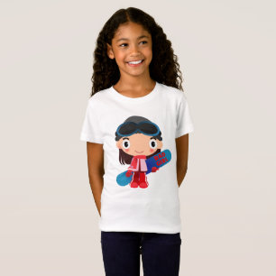 Fantastischer KRASSER MÄDCHEN Snowboarder T-Shirt