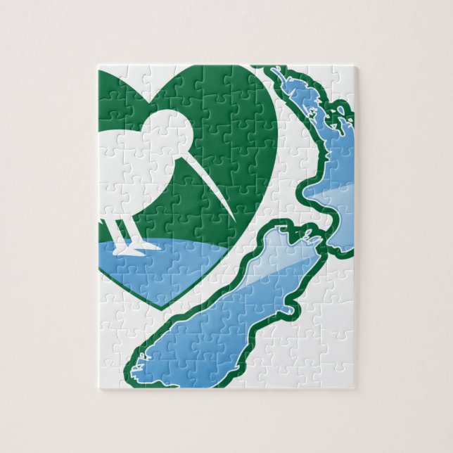 Fantastischer Neuseeland-Kiwivogel mit Karte (Vertikal)