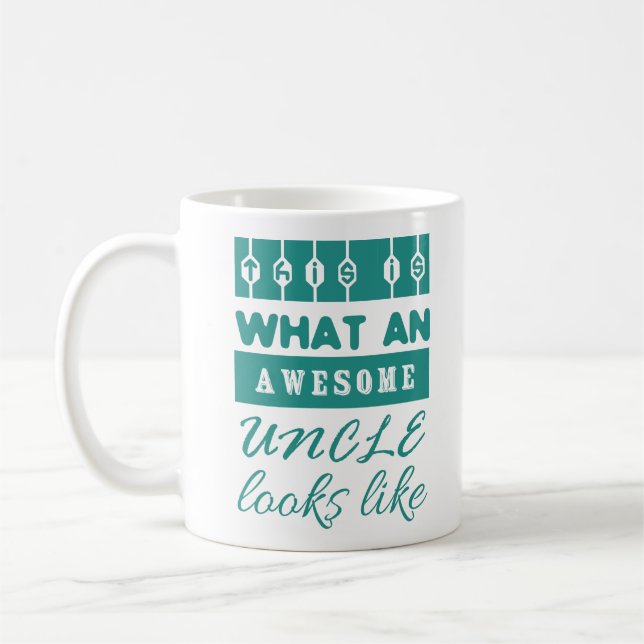 Fantastischer Onkel Funny Onkel Quote Gift für Kaffeetasse (Links)