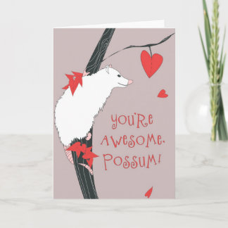 Fantastischer OpossumValentine Feiertagskarte