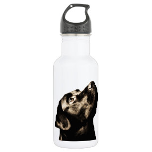 Fantastischer schwarzer Labrador-Retriever Edelstahlflasche