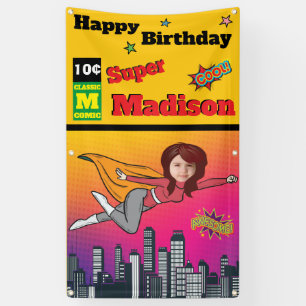 Fantastischer Superheld zum Geburtstag Foto Perfec Banner