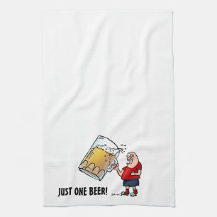 Fantastischer Typ mit nur einem großen Bier Geschirrtuch